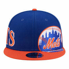 New York Mets New Era Stretched Two-Tone 9FIFTY Adjustable Hat - Royal/Orange Hats