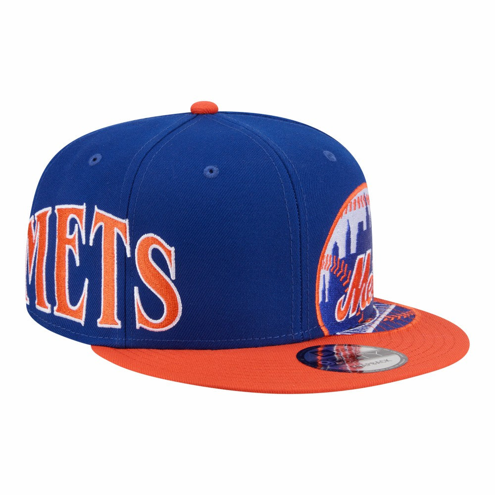 New York Mets New Era Stretched Two-Tone 9FIFTY Adjustable Hat - Royal/Orange Hats