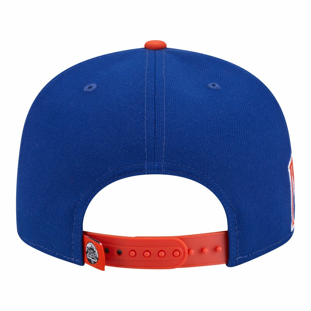 New York Mets New Era Stretched Two-Tone 9FIFTY Adjustable Hat - Royal/Orange Hats