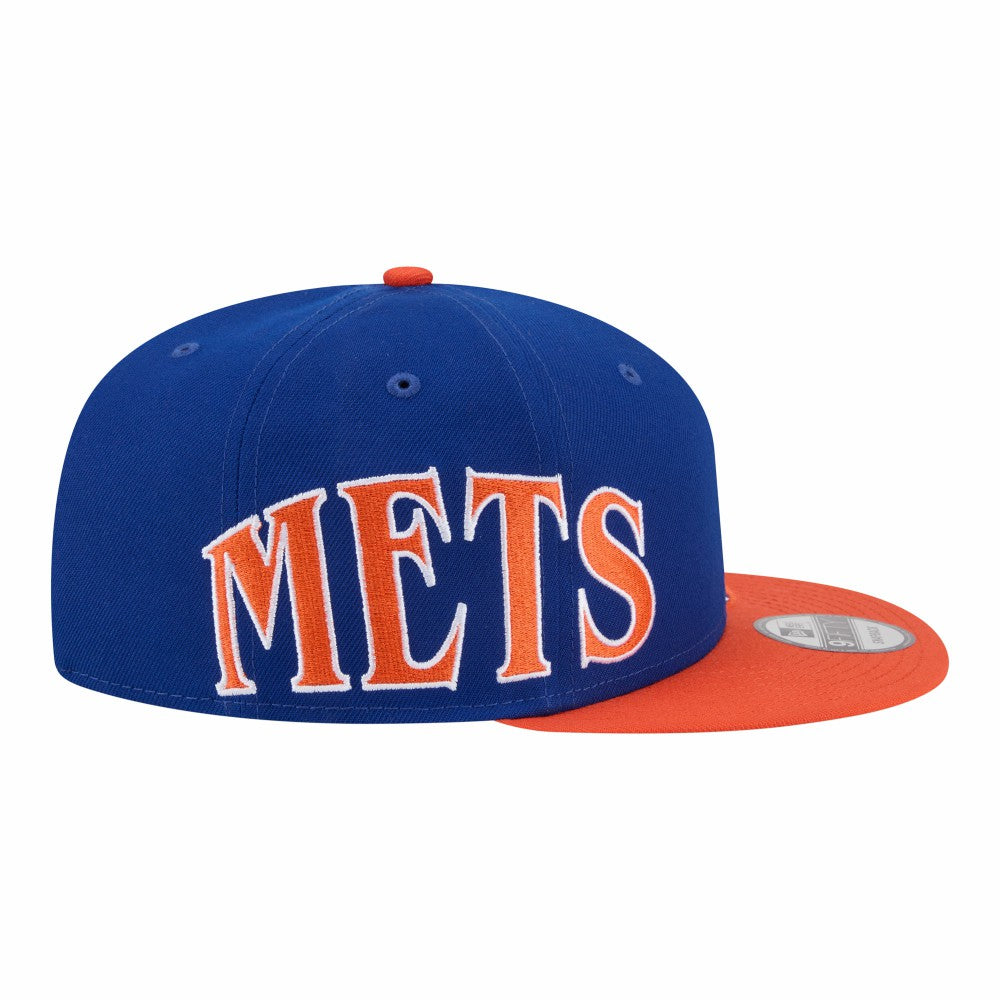 New York Mets New Era Stretched Two-Tone 9FIFTY Adjustable Hat - Royal/Orange Hats
