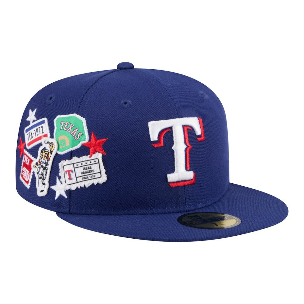 Texas Rangers New Era City Patch 59FIFTY Fitted Hat - Royal Hats