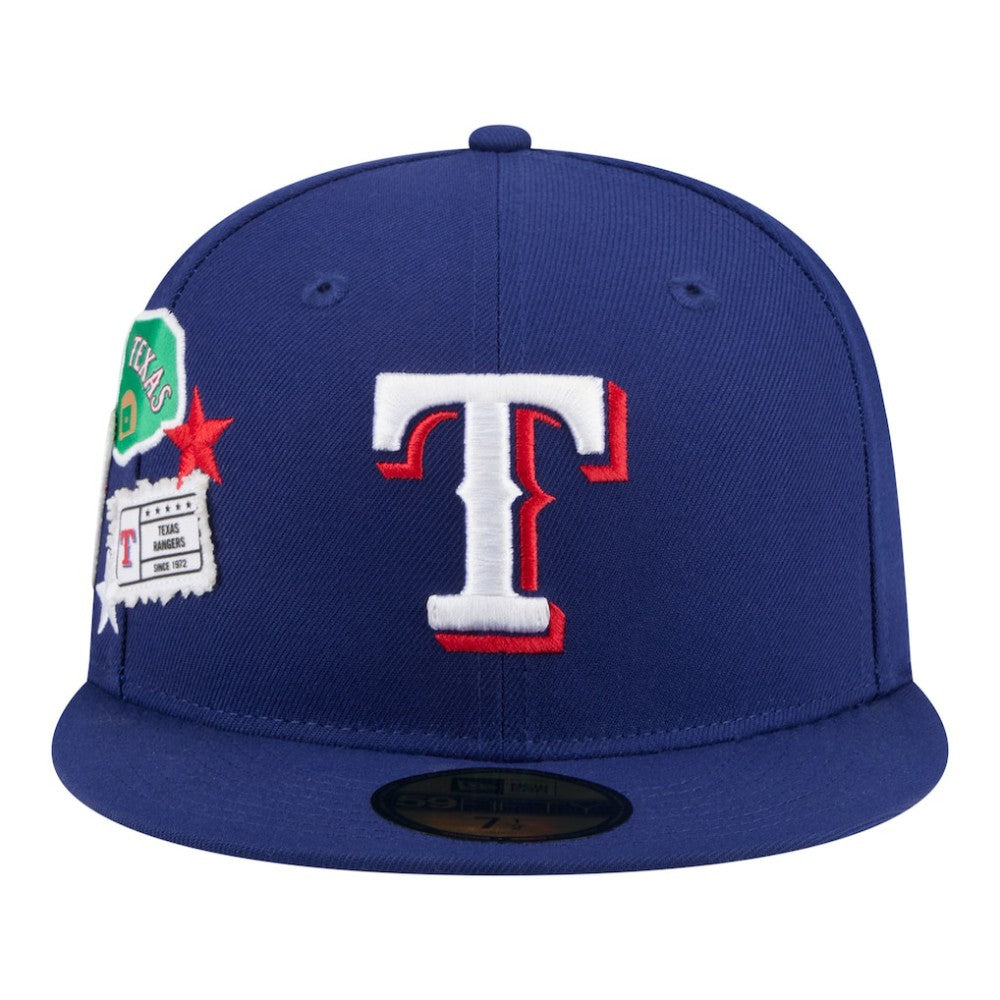 Texas Rangers New Era City Patch 59FIFTY Fitted Hat - Royal Hats