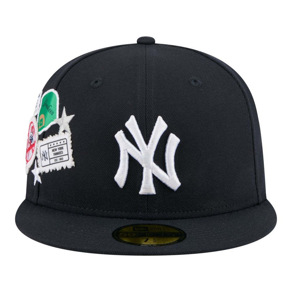 New York Yankees New Era City Patch 59FIFTY Fitted Hat - Navy Hats