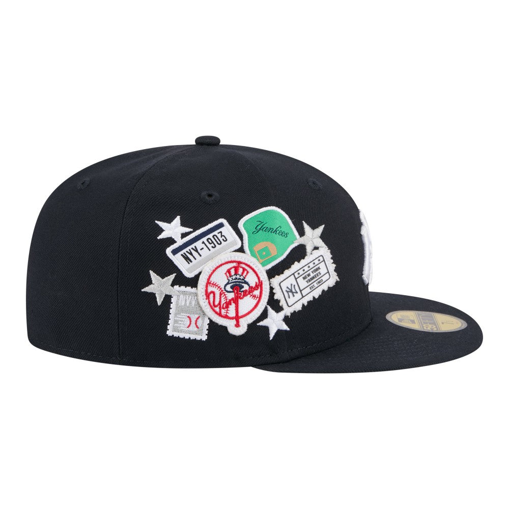 New York Yankees New Era City Patch 59FIFTY Fitted Hat - Navy Hats