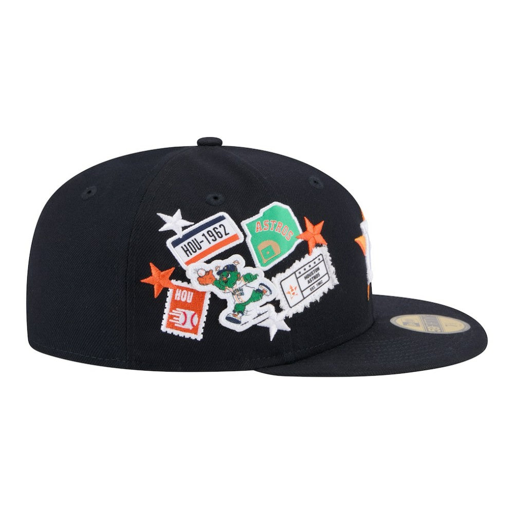 Houston Astros New Era City Patch 59FIFTY Fitted Hat - Navy Hats
