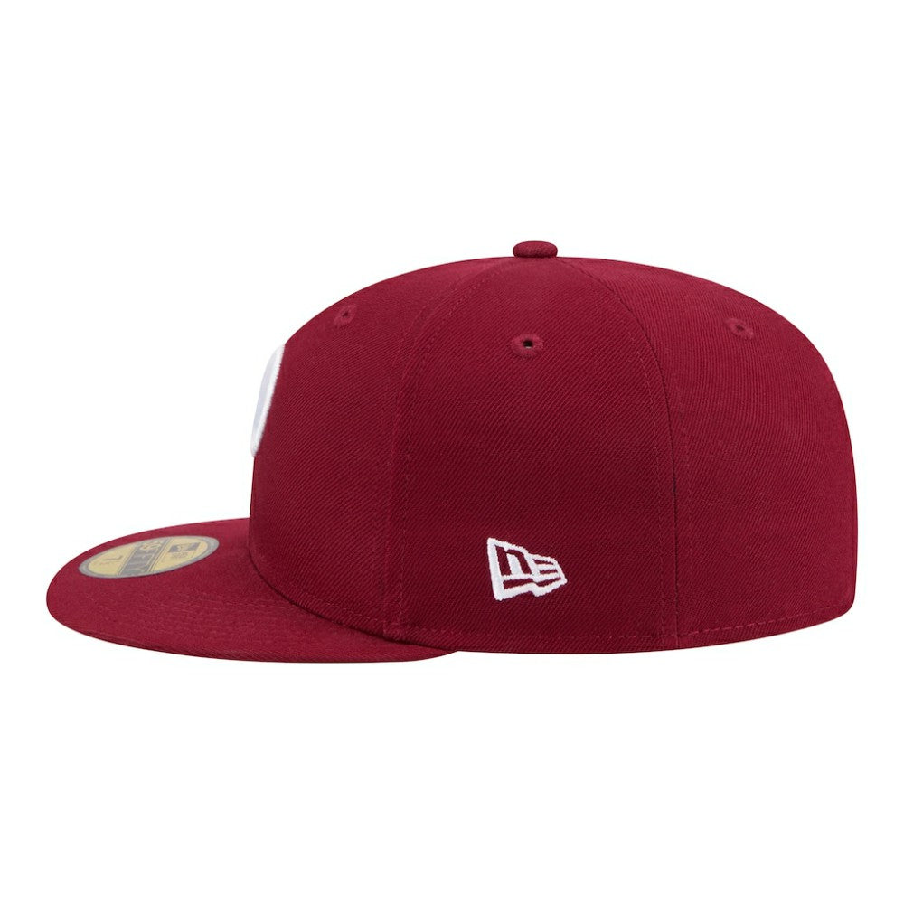 Philadelphia Phillies New Era City Patch 59FIFTY Fitted Hat - Burgundy Hats
