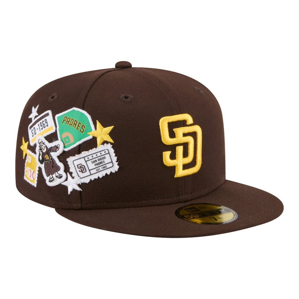 San Diego Padres New Era City Patch 59FIFTY Fitted Hat - Brown Hats