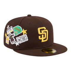 San Diego Padres New Era City Patch 59FIFTY Fitted Hat - Brown Hats