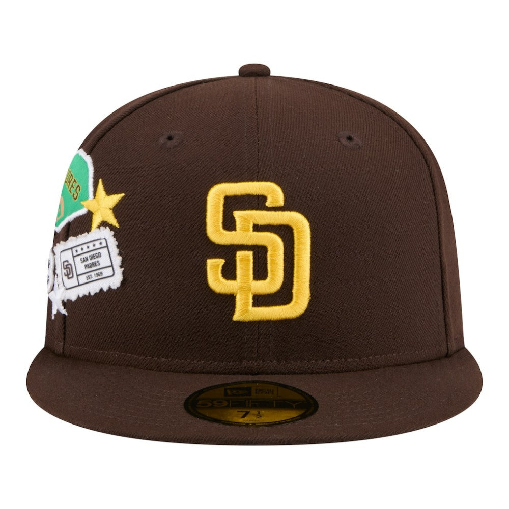 San Diego Padres New Era City Patch 59FIFTY Fitted Hat - Brown Hats