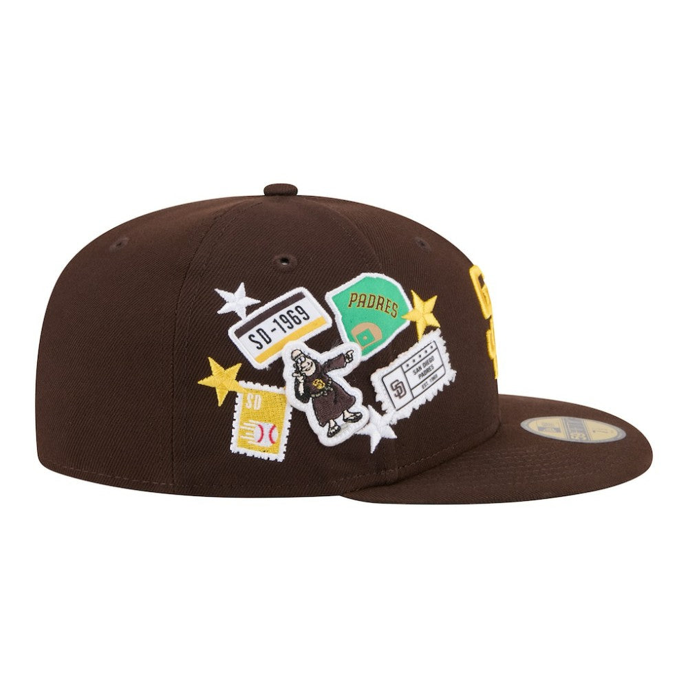 San Diego Padres New Era City Patch 59FIFTY Fitted Hat - Brown Hats