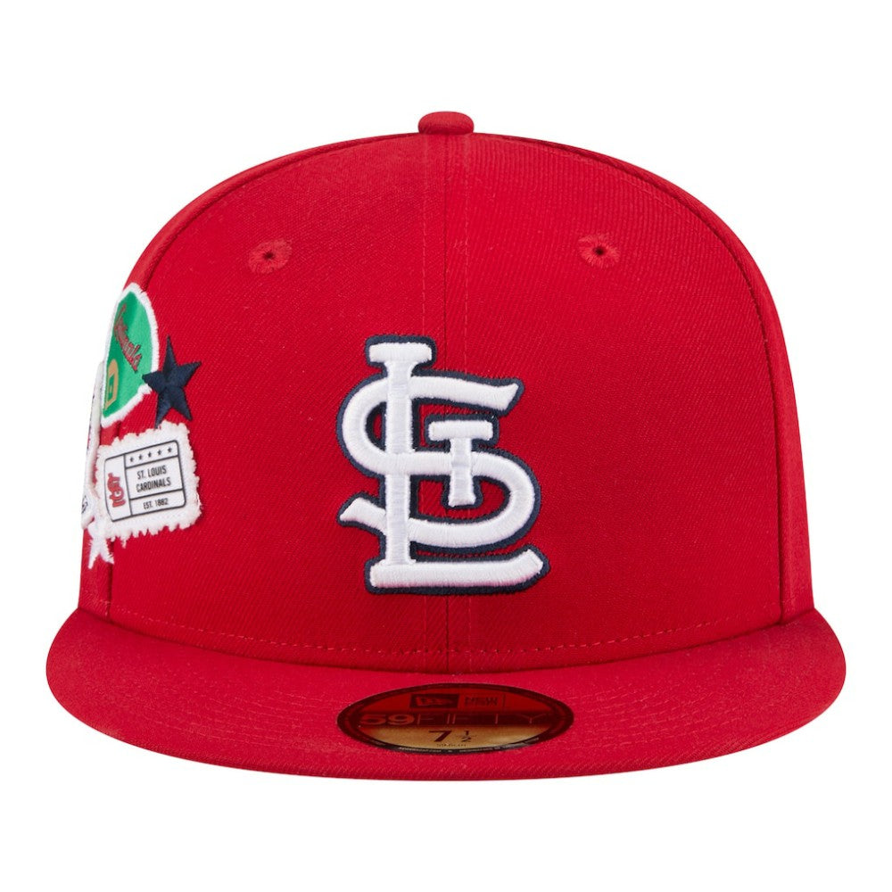 St. Louis Cardinals New Era City Patch 59FIFTY Fitted Hat - Red Hats