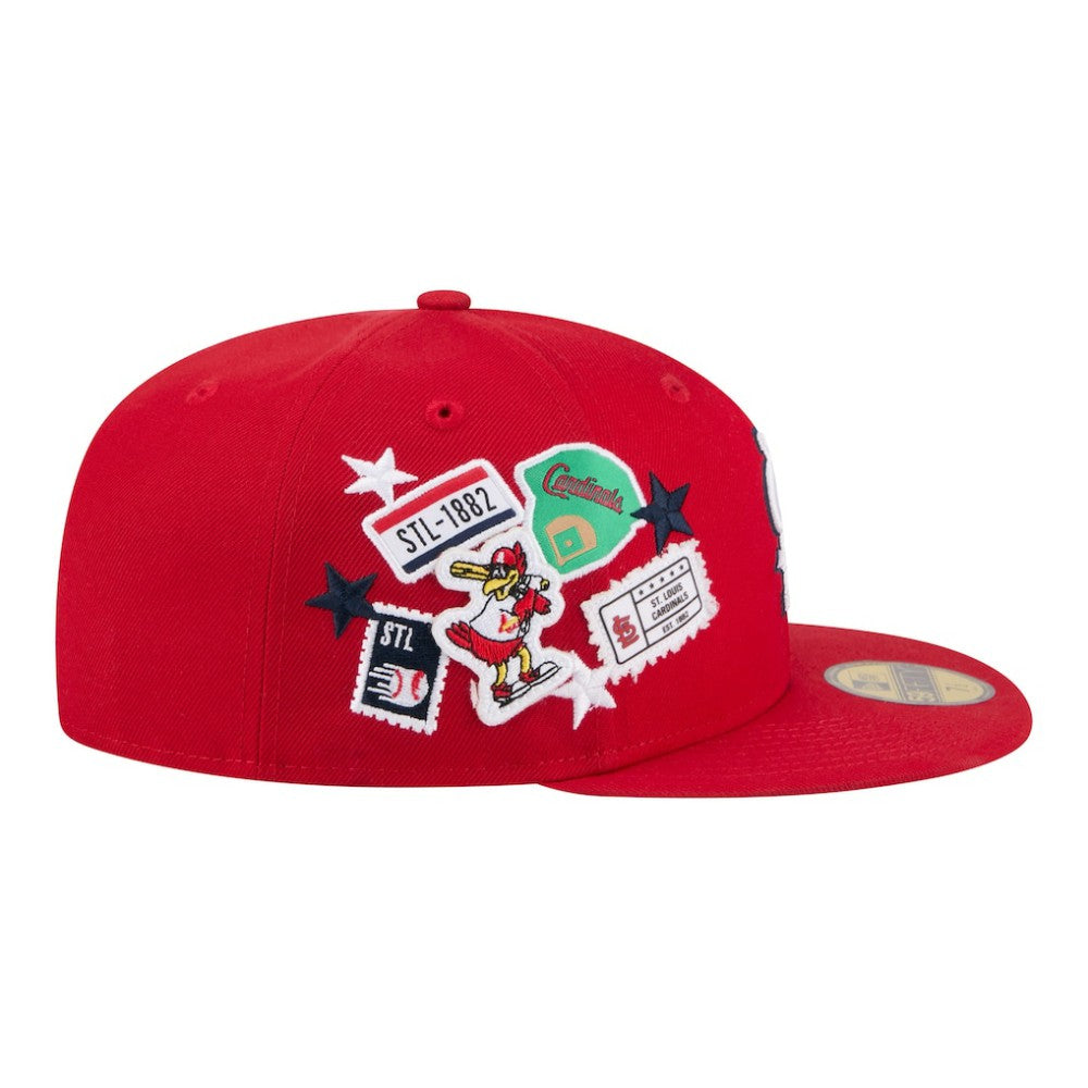 St. Louis Cardinals New Era City Patch 59FIFTY Fitted Hat - Red Hats
