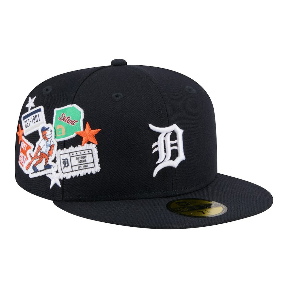 Detroit Tigers New Era City Patch 59FIFTY Fitted Hat - Navy Hats