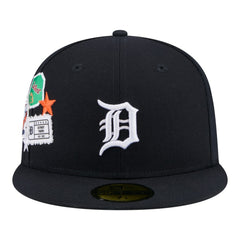 Detroit Tigers New Era City Patch 59FIFTY Fitted Hat - Navy Hats