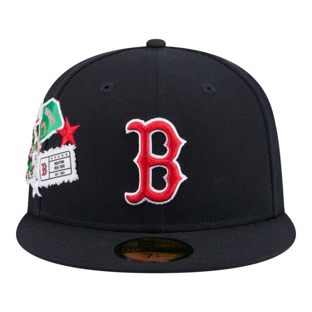 Boston Red Sox New Era City Patch 59FIFTY Fitted Hat - Navy Hats