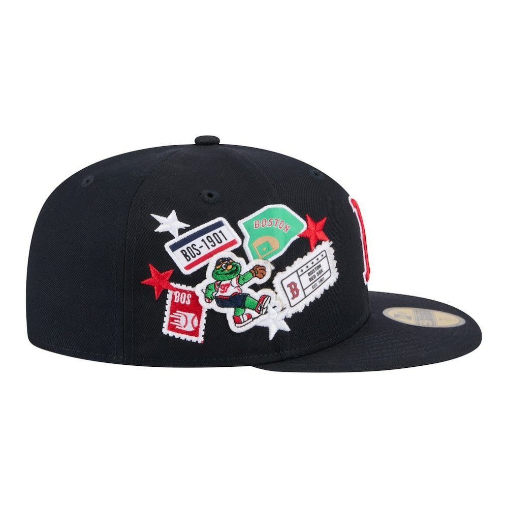 Boston Red Sox New Era City Patch 59FIFTY Fitted Hat - Navy Hats