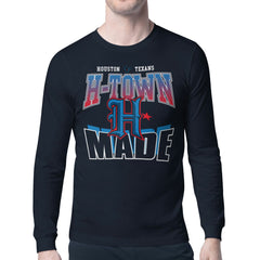 Houston Texans Starter Comic Style Slogan Long Sleeve T-Shirt Navy