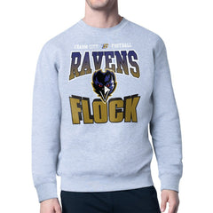 Baltimore Ravens Starter Comic Style Sweatshirt Gray