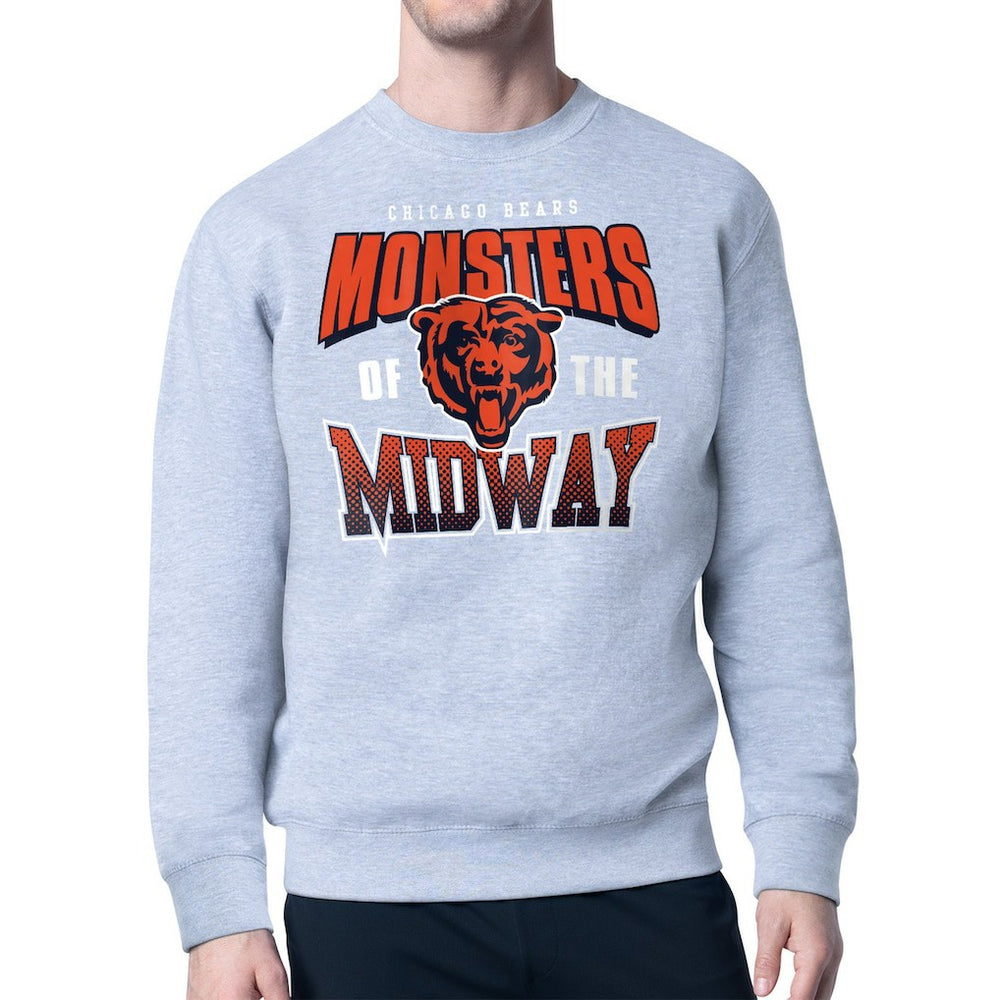 Chicago Bears Starter Comic Style Sweatshirt Gray