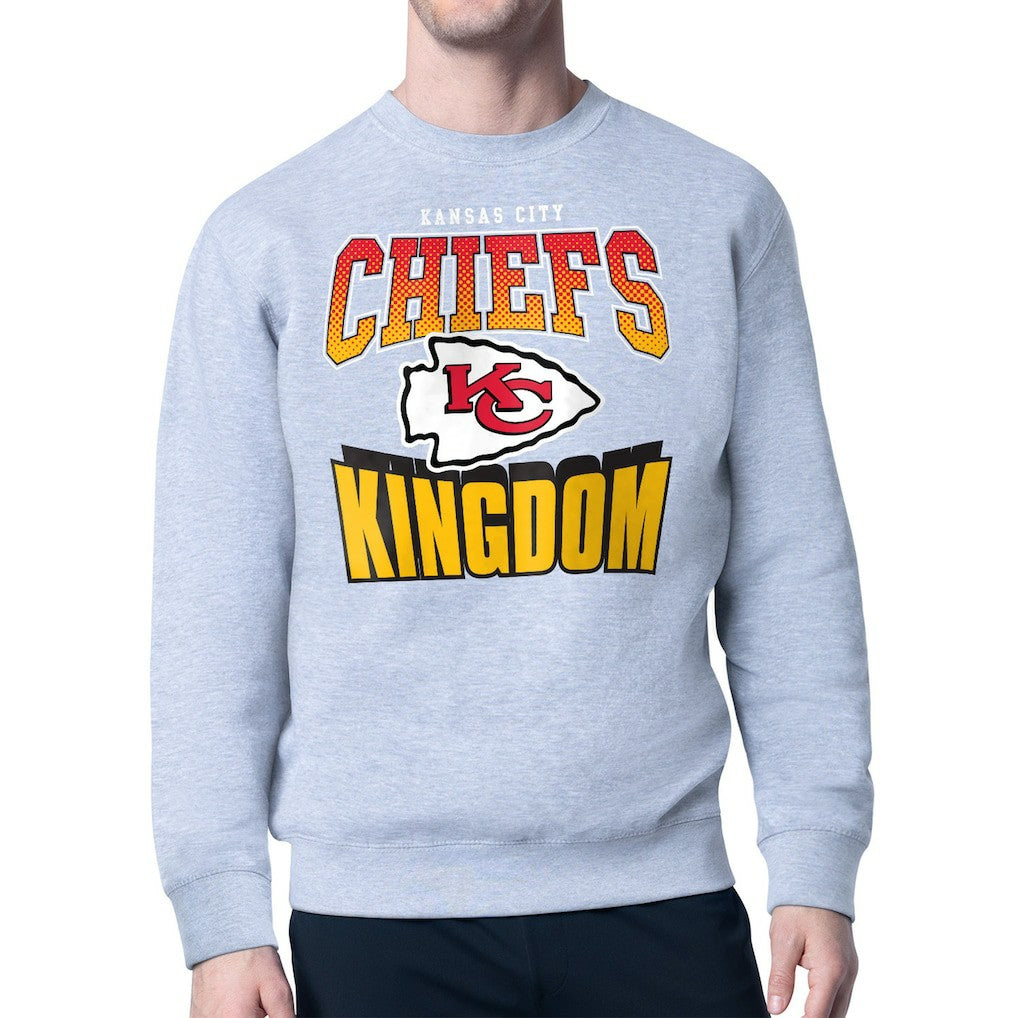 Kansas City Chiefs Starter Comic Style Sweatshirt Gray