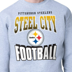 Pittsburgh Steelers Starter Comic Style Sweatshirt Gray