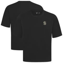 NHL Seattle Kraken Levelwear Copper Oversized Luxe Signature Knit T-Shirt - Black
