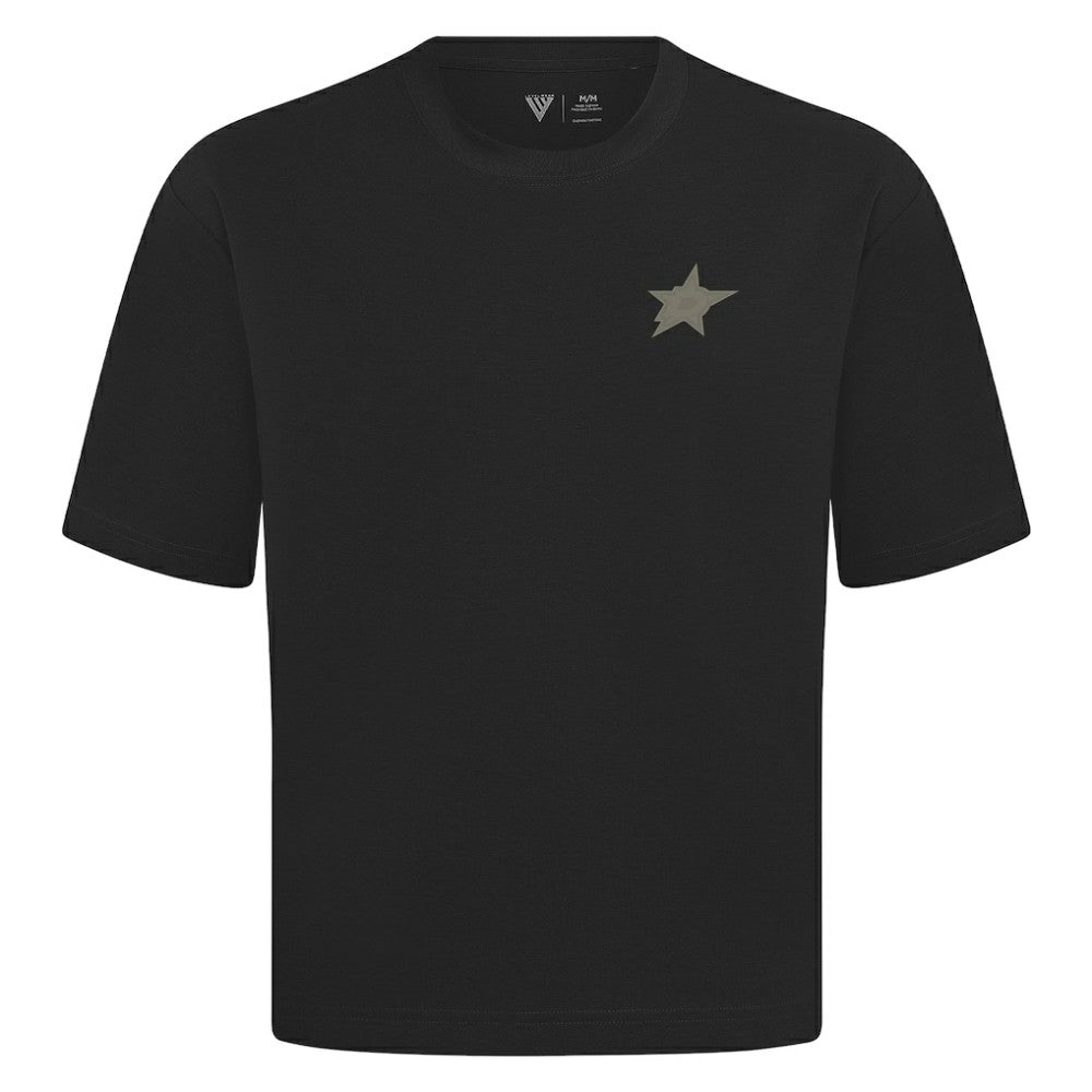 NHL Dallas Stars Levelwear Copper Oversized Luxe Signature Knit T-Shirt - Black
