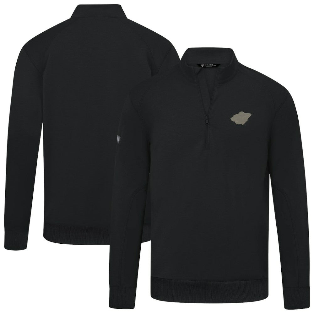 NHL Minnesota Wild Levelwear Copper Upright Quarter-Zip Pullover - Black