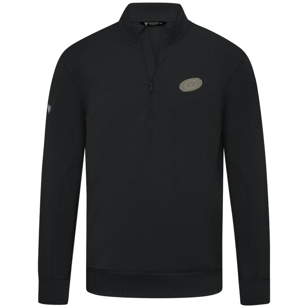 NHL Carolina Hurricanes Levelwear Copper Upright Quarter-Zip Pullover - Black
