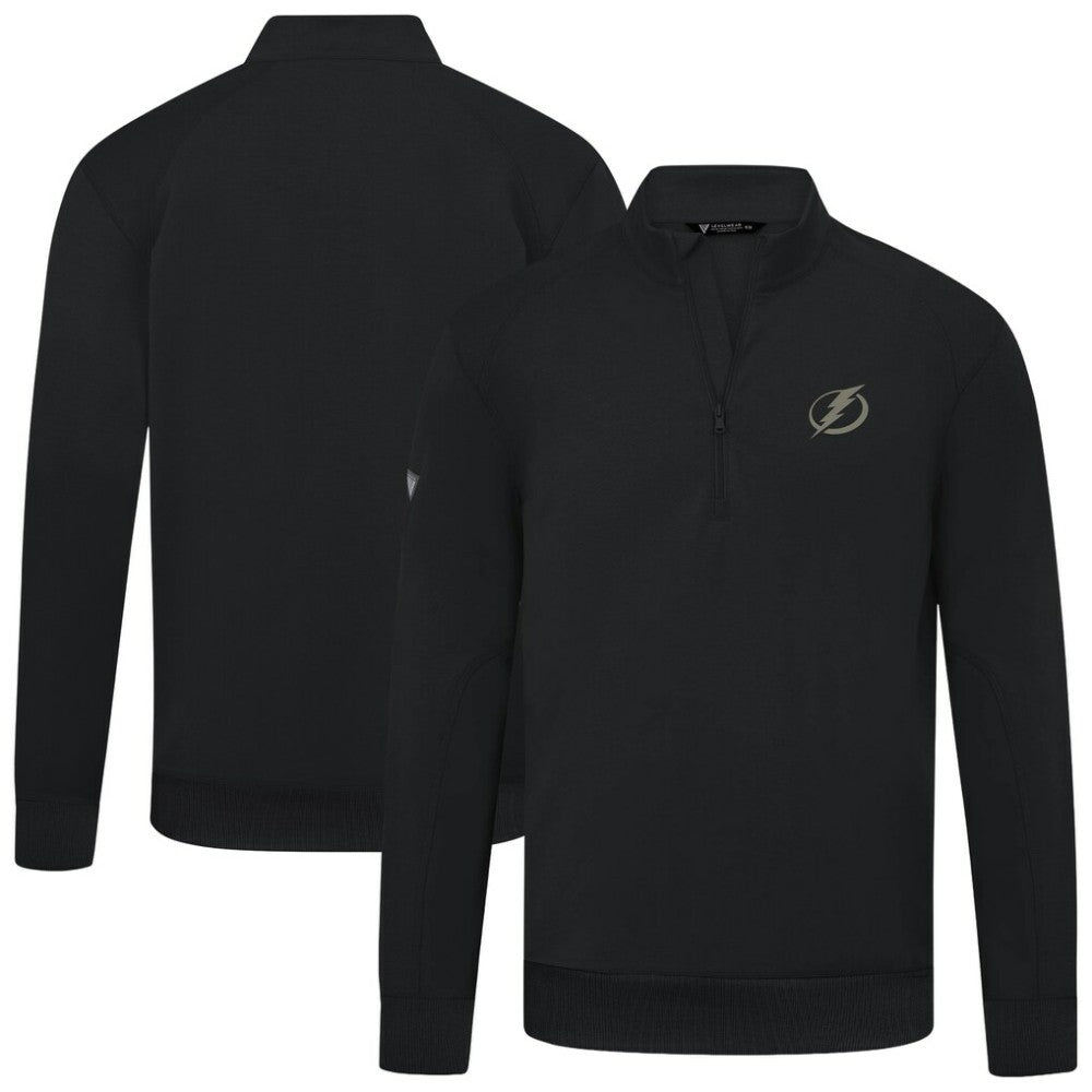 NHL Tampa Bay Lightning Levelwear Copper Upright Quarter-Zip Pullover - Black