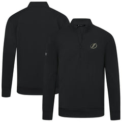 NHL Tampa Bay Lightning Levelwear Copper Upright Quarter-Zip Pullover - Black
