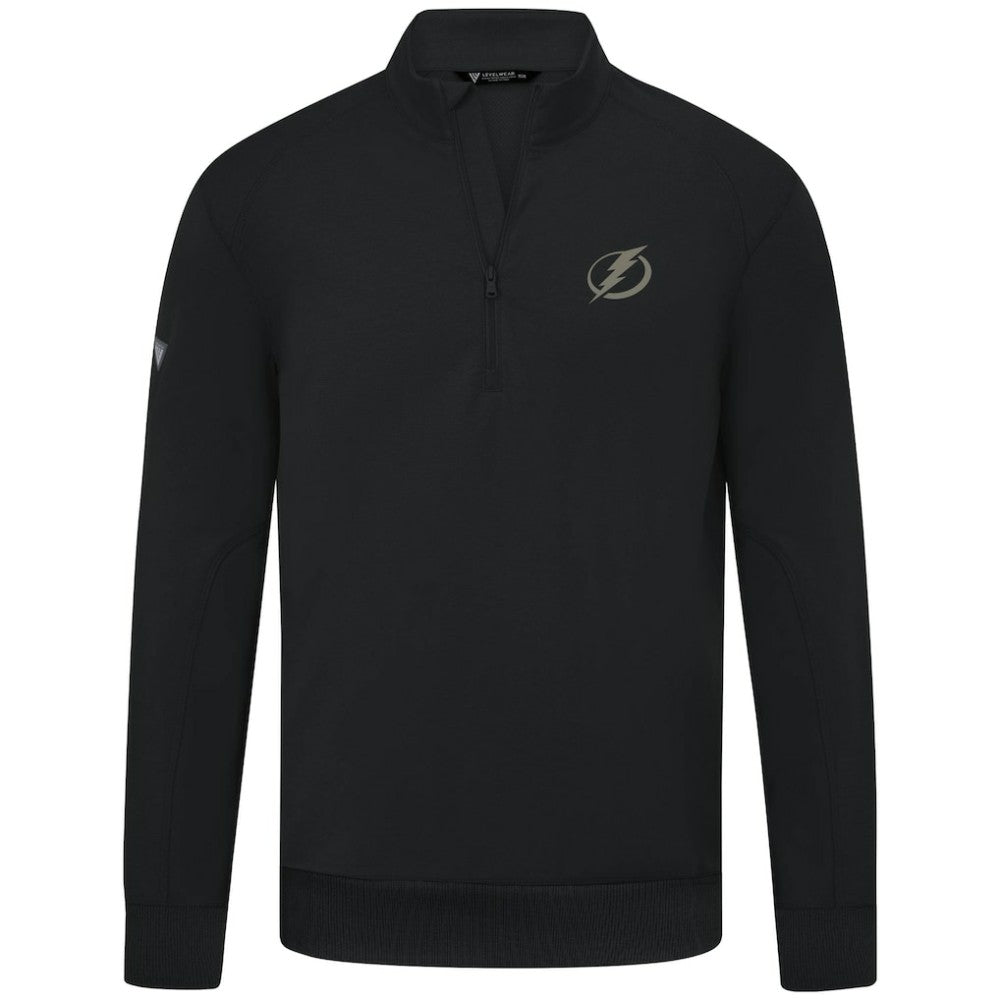 NHL Tampa Bay Lightning Levelwear Copper Upright Quarter-Zip Pullover - Black
