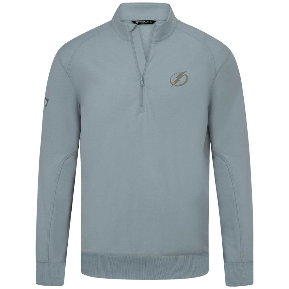 NHL Tampa Bay Lightning Levelwear Copper Upright Quarter-Zip Pullover - Gray
