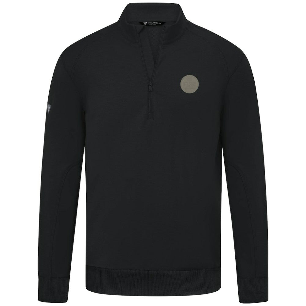 NHL Edmonton Oilers Levelwear Copper Upright Quarter-Zip Pullover - Black