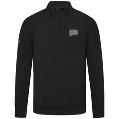 NHL Philadelphia Flyers Levelwear Copper Upright Quarter-Zip Pullover - Black