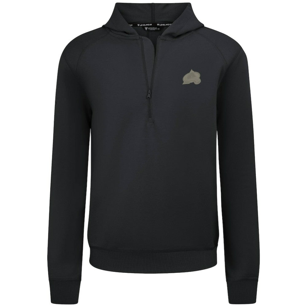 NHL Colorado Avalanche Levelwear Technic Quarter-Zip Pullover Hoodie - Black
