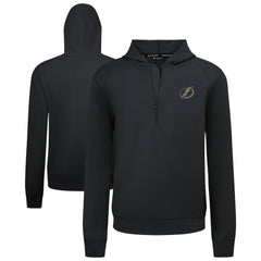 NHL Tampa Bay Lightning Levelwear Technic Quarter-Zip Pullover Hoodie - Black