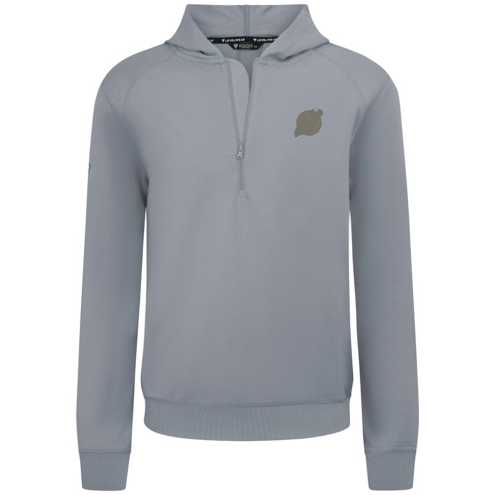 NHL New Jersey Devils Levelwear Technic Quarter-Zip Pullover Hoodie - Gray