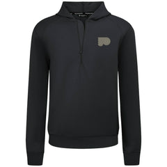 NHL Philadelphia Flyers Levelwear Technic Quarter-Zip Pullover Hoodie - Black