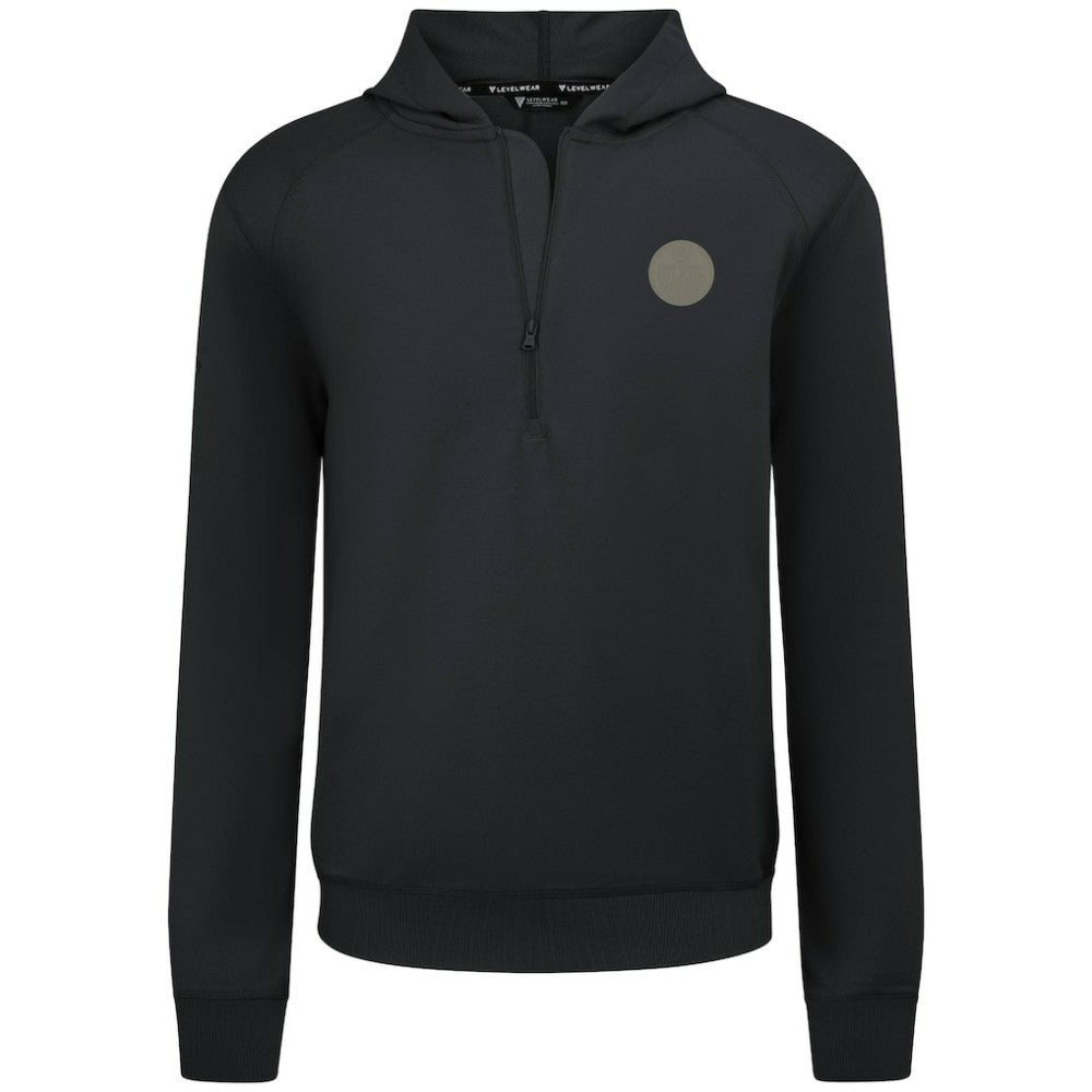 NHL Edmonton Oilers Levelwear Technic Quarter-Zip Pullover Hoodie - Black