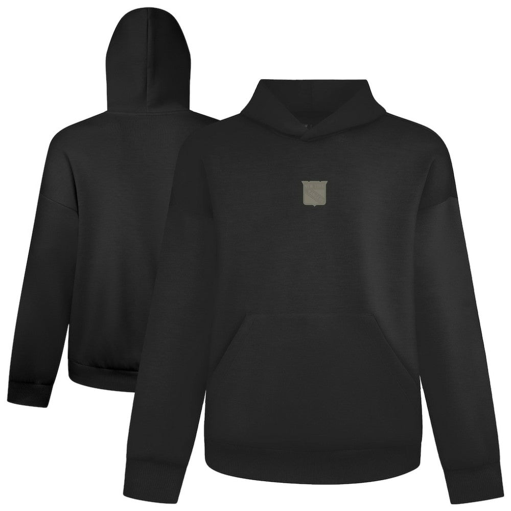 NHL New York Rangers Levelwear Luxe Signature Copper Hoodie - Black