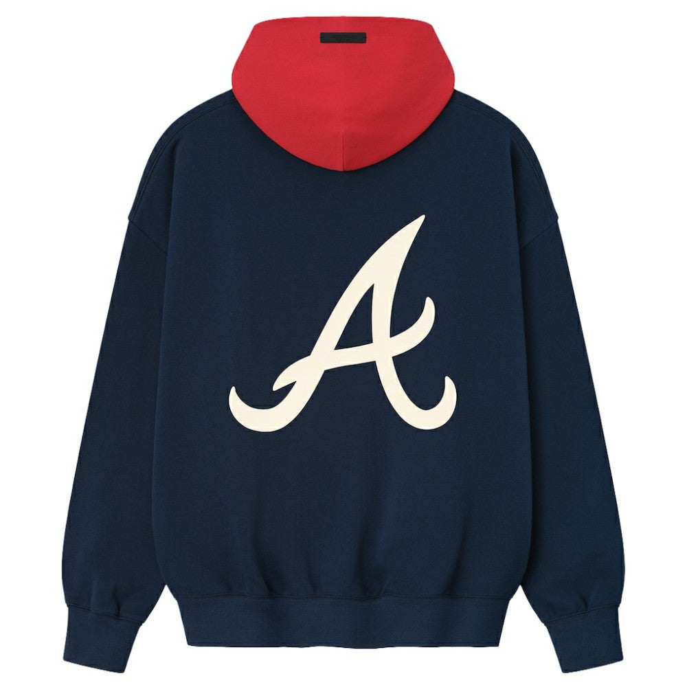 Atlanta Braves Fear of God x MLB Sport Fit Hoodie - Navy/Red Hoodies