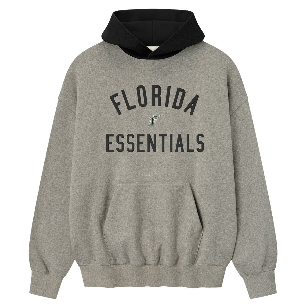 Florida Marlins Fear of God x MLB Sport Fit Hoodie - Warm Heather Gray/Black Hoodies