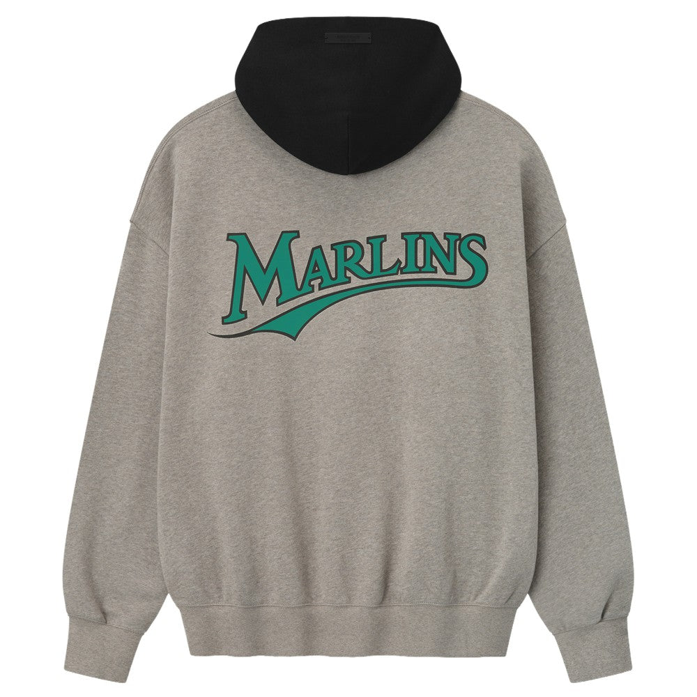 Florida Marlins Fear of God x MLB Sport Fit Hoodie - Warm Heather Gray/Black Hoodies