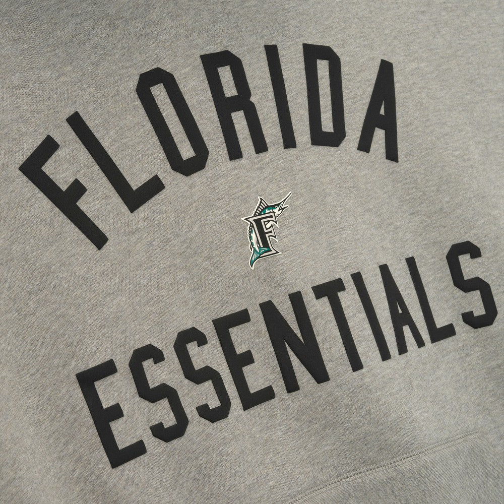 Florida Marlins Fear of God x MLB Sport Fit Hoodie - Warm Heather Gray/Black Hoodies