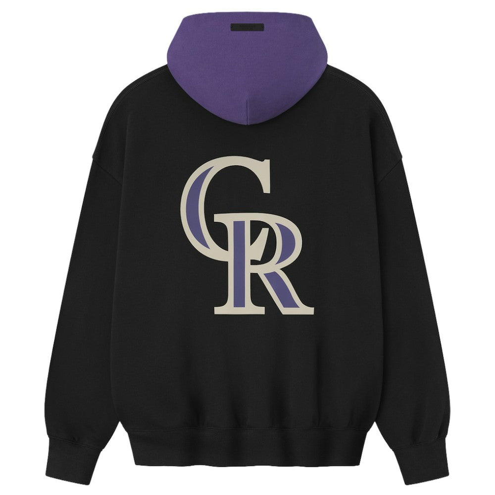 Colorado Rockies Fear of God x MLB Sport Fit Hoodie - Heather Black/Purple Hoodies