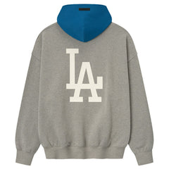 Los Angeles Dodgers Fear of God x MLB Sport Fit Hoodie - Warm Heather Gray/Royal Hoodies