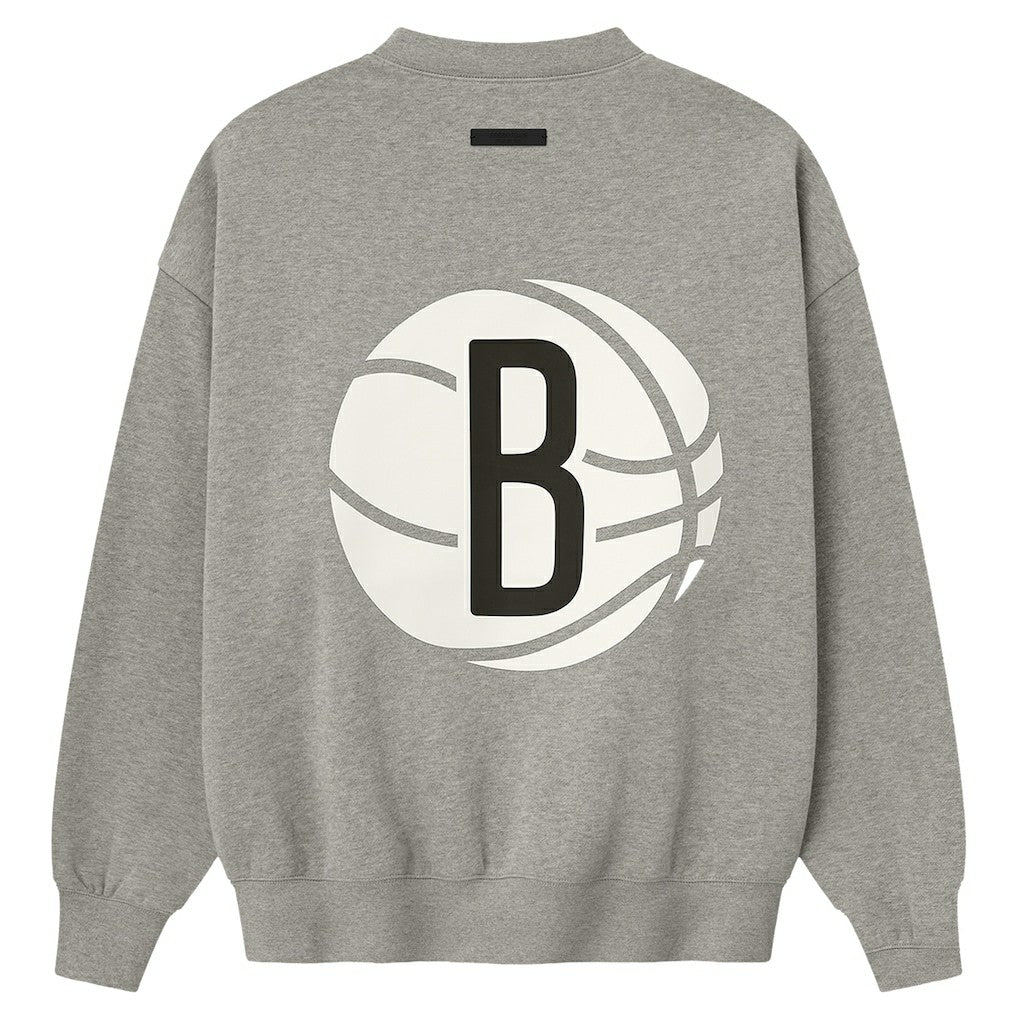 Brooklyn Nets Fear of God x NBA Sport Fit T-Shirt Heather Gray