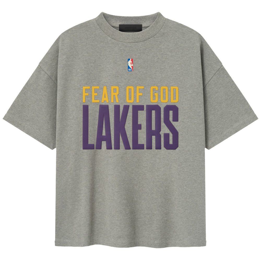 Los Angeles Lakers Fear of God x NBA Unisex 90s T-Shirt Heather Gray
