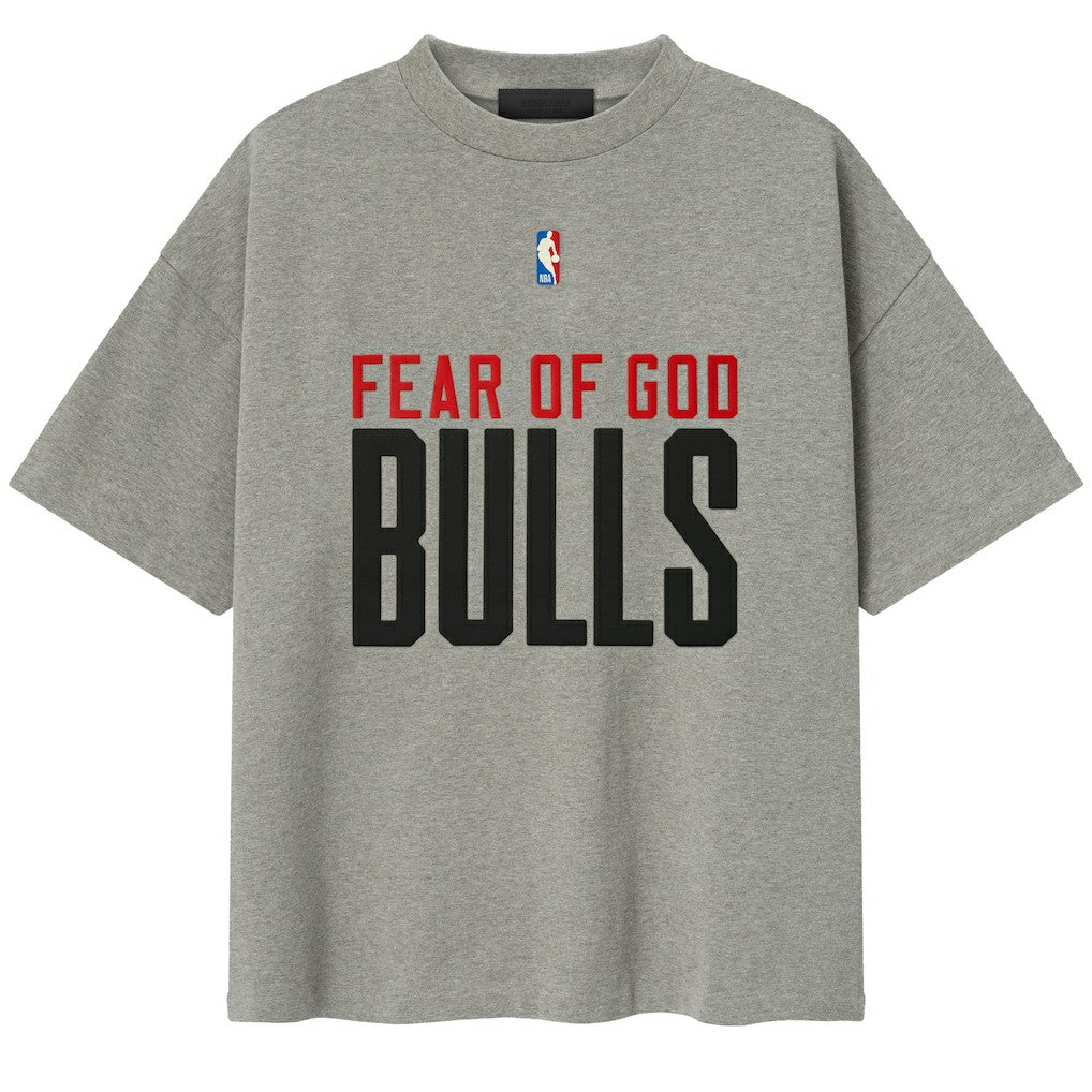 Chicago Bulls Fear of God x NBA Unisex 90s T-Shirt Heather Gray